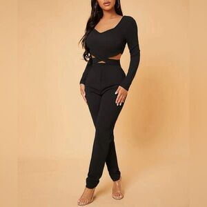 Crisscross Cut Out Pants & Top